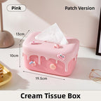 Cream Look Tissue Box in Pink or Yellow Set | StorageOZ