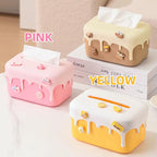 Cream Look Tissue Box in Pink or Yellow Set | StorageOZ