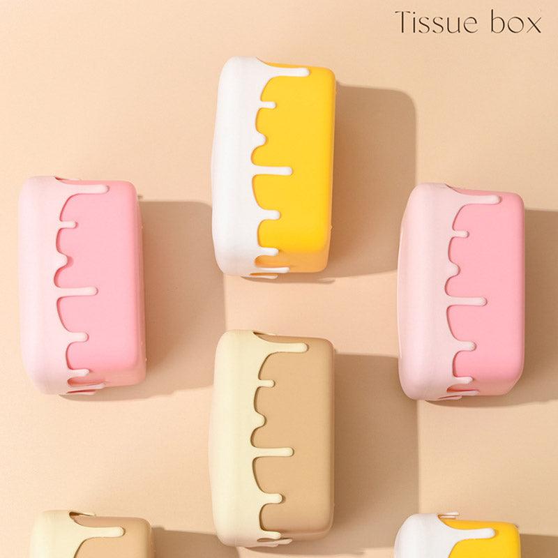 Cream Look Tissue Box in Pink or Yellow Set | StorageOZ