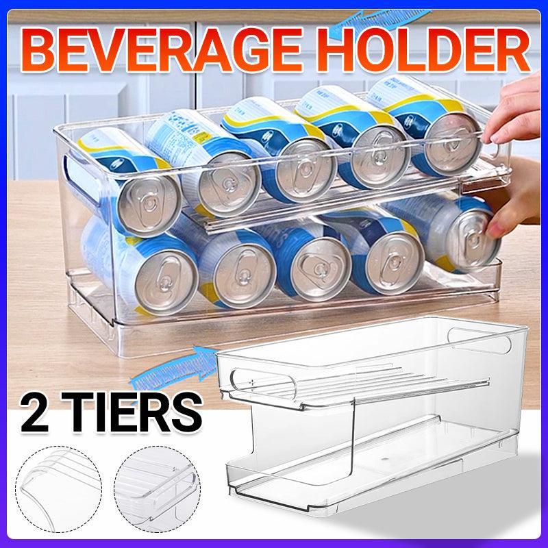 2 Tier Rolling Fridge Can Organiser Rack | StorageOZ