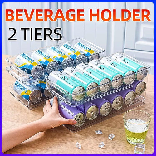 2 Tier Rolling Fridge Can Organiser Rack | StorageOZ