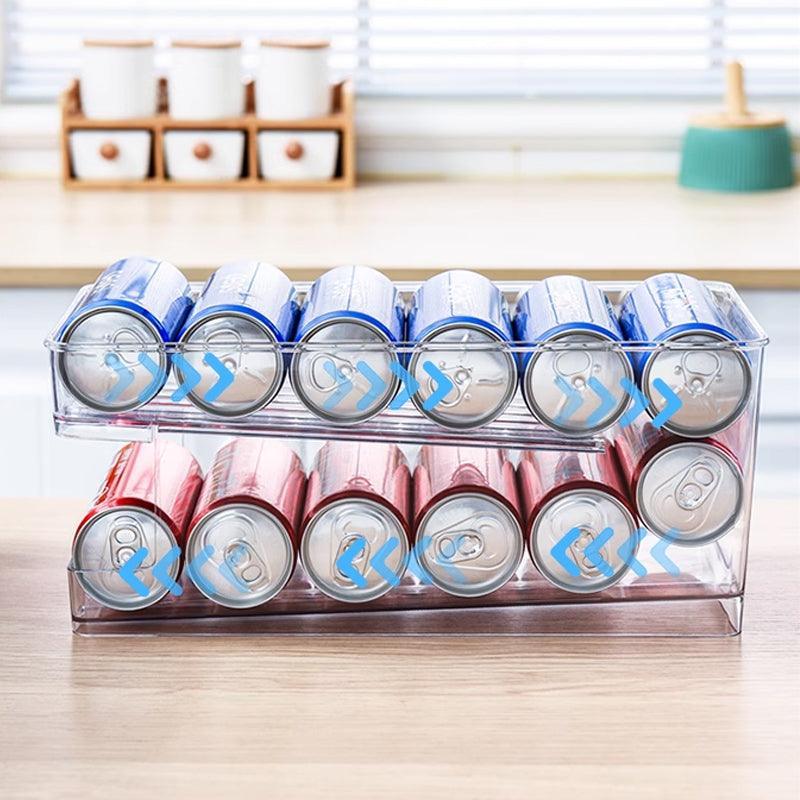 2 Tier Rolling Fridge Can Organiser Rack | StorageOZ