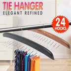 Wood Tie Scarf Hanger with 24 Fold Hooks | StorageOZ