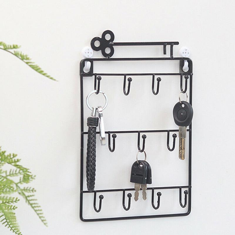 11 Hook Wire Key Storage Rack Two Colours | StorageOZ