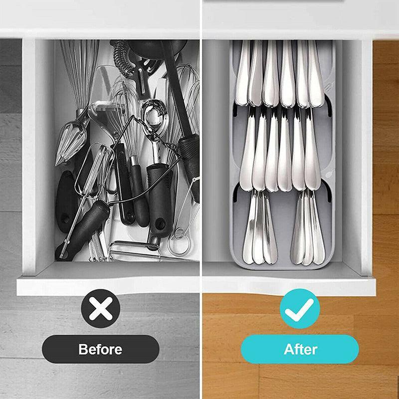 Kitchen Drawer Cutlery Tray Storage Organiser | StorageOZ