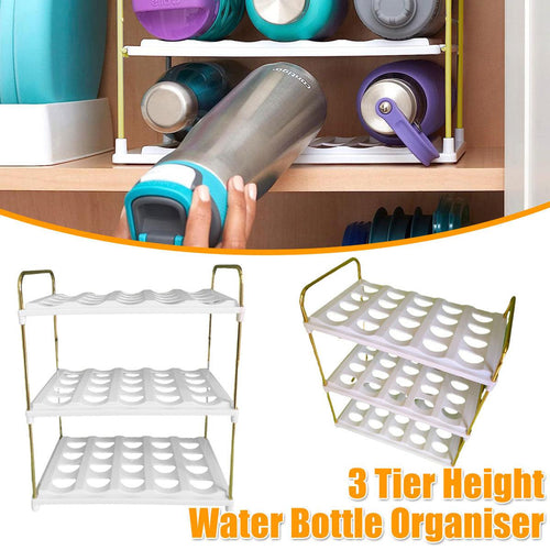 3 Tier Cup and Bottle Storage Rack Organiser | StorageOZ