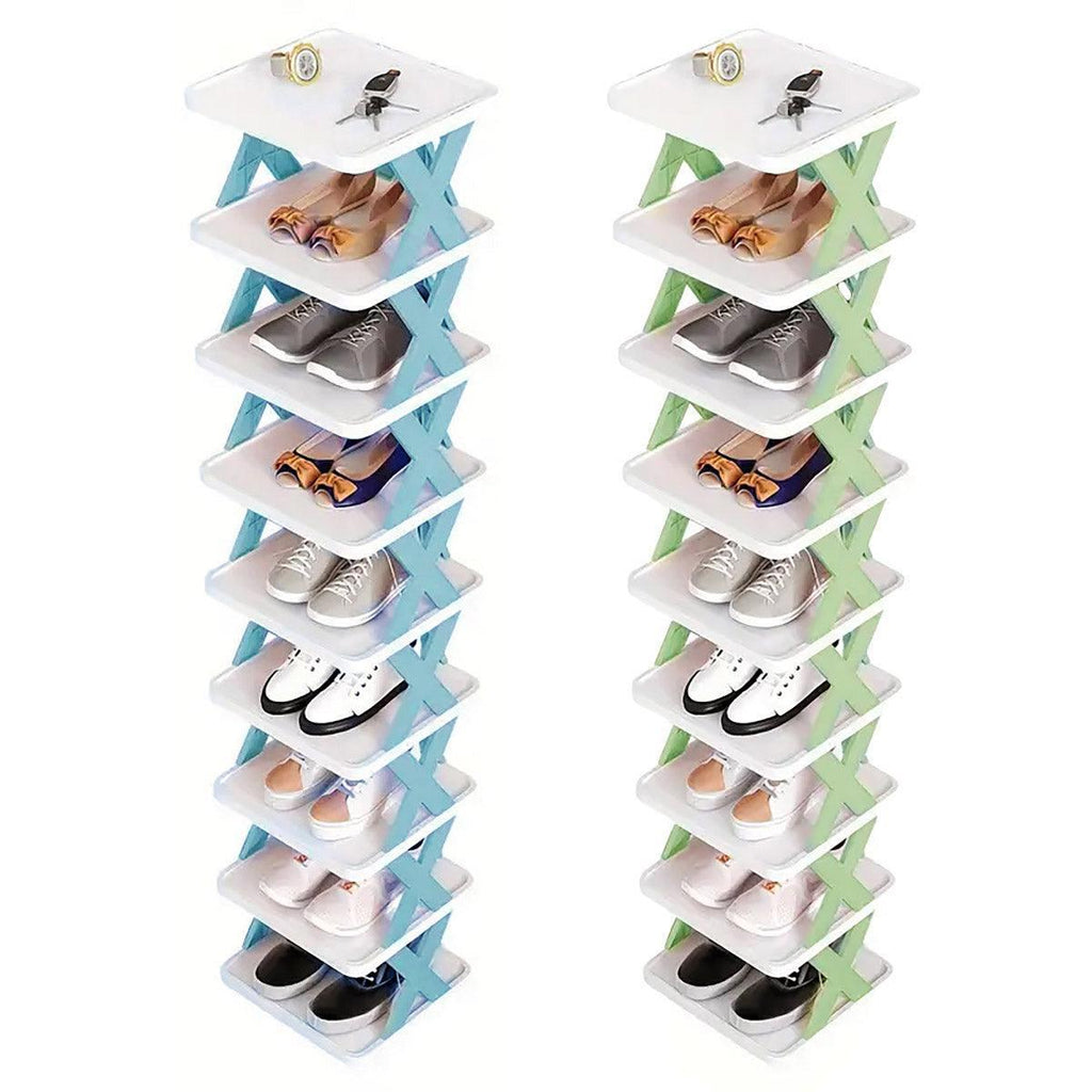 9 Tier Compact Shoe Rack for Narrow Spaces | StorageOZ