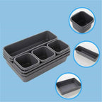 8 Pcs Drawer Desk Storage Trays Two Greys | StorageOZ