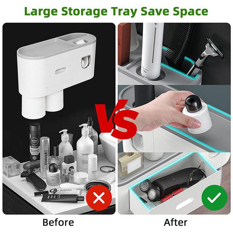 Wall Mounted Toothbrush Holder Five Cup Styles | StorageOZ