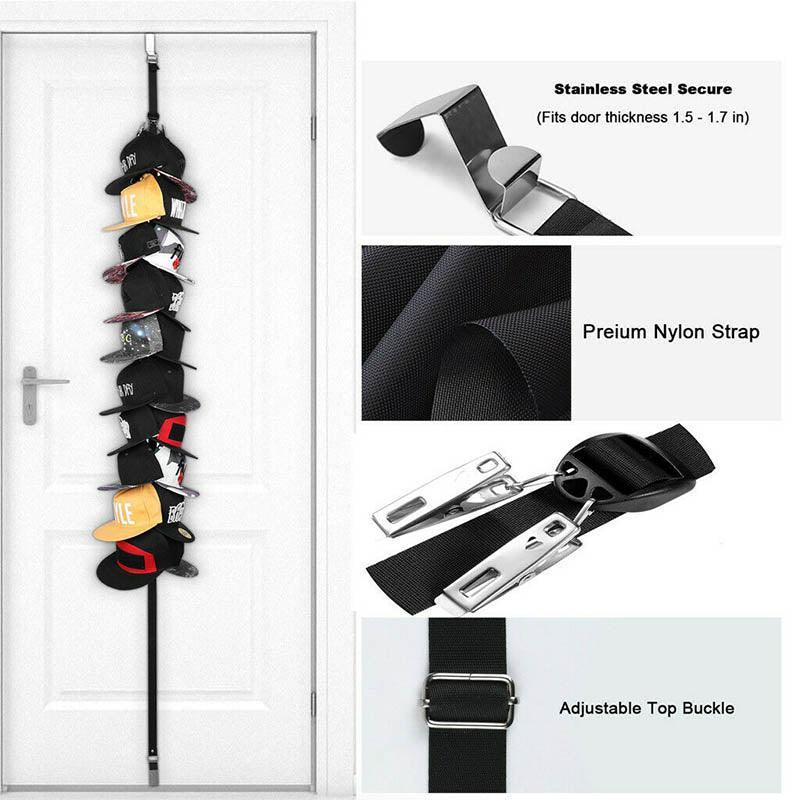 Over Door Baseball Cap Clip Rack Organiser | StorageOZ