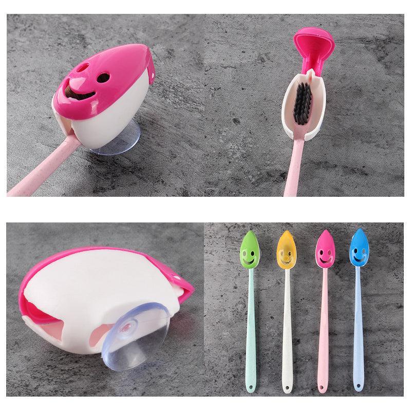 4 Pcs Smiley Face Toothbrush Holder Rack | StorageOZ