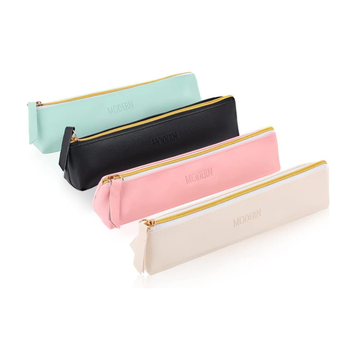 4 Pcs PU Pencil Cases Desk Organiser Set | StorageOZ