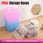 3 Tier Clear Storage Box in Three Colours | StorageOZ