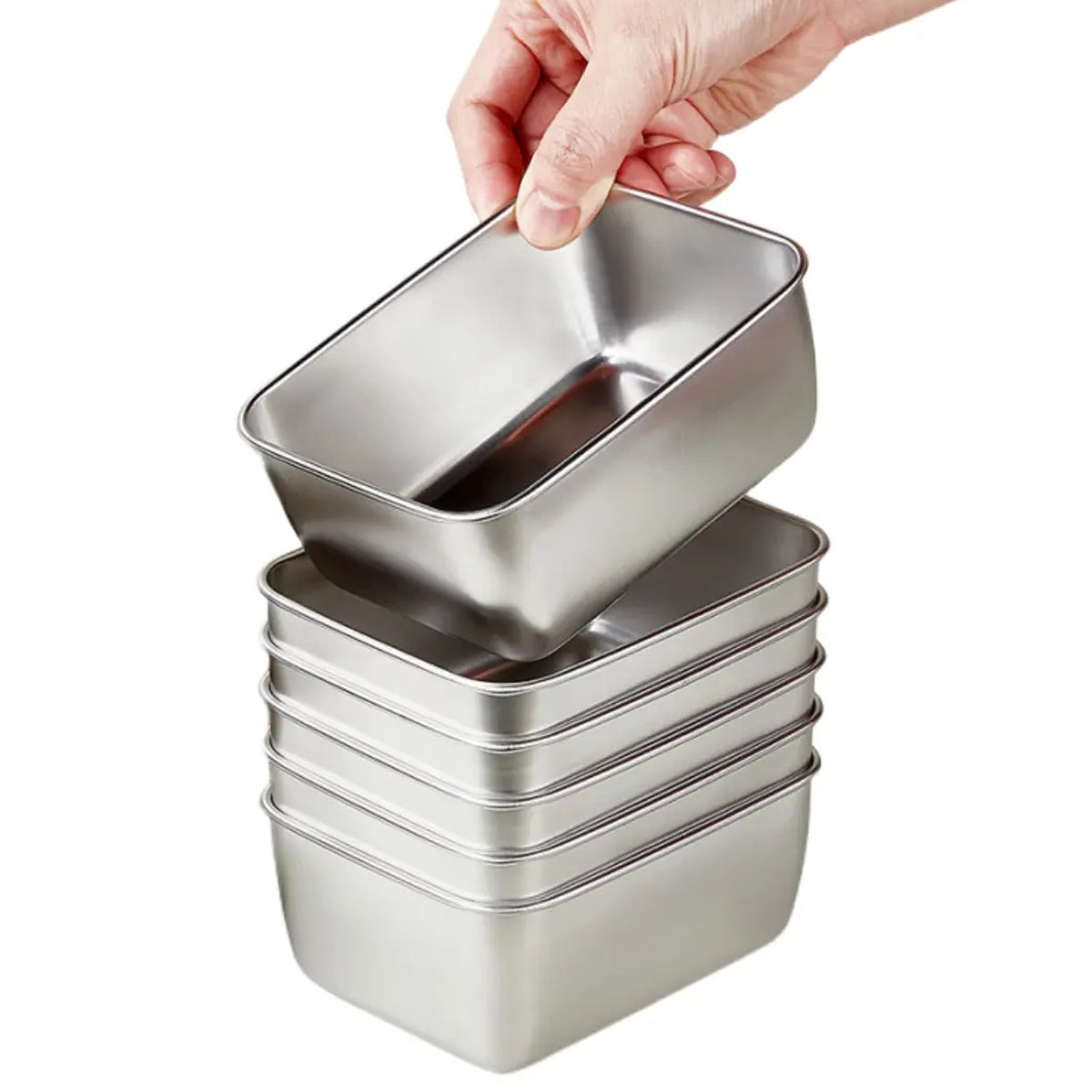 6 Pcs 650ml Stainless Food Storage Boxes | StorageOZ