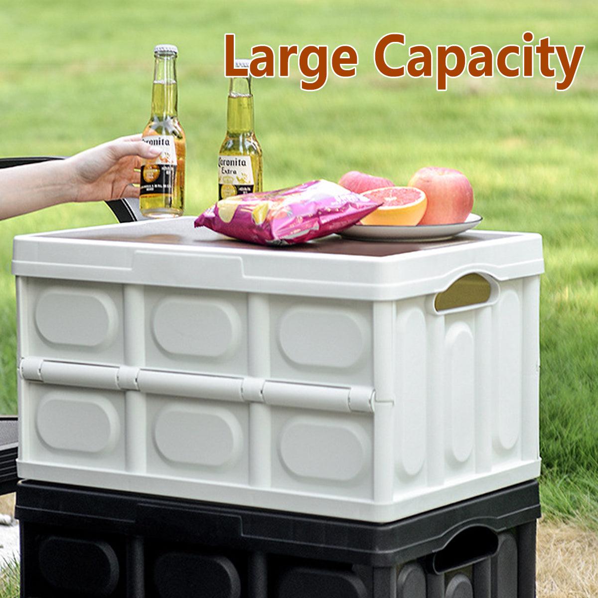 30L Folding Storage Box with Wooden Lid Set | StorageOZ