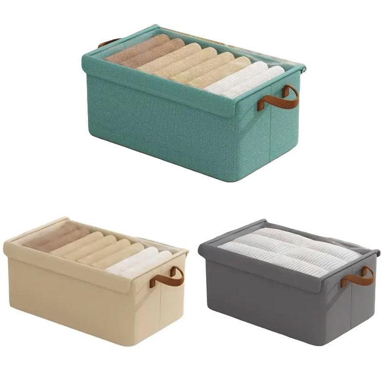 4 Pcs Foldable Fabric Storage Boxes Three Colours | StorageOZ
