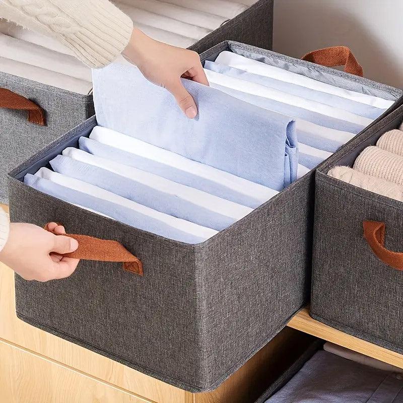 4 Pcs Foldable Fabric Storage Boxes Three Colours | StorageOZ