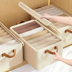 4 Pcs Foldable Fabric Storage Boxes Three Colours | StorageOZ