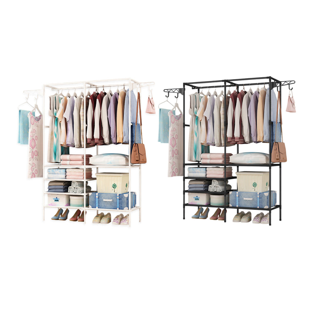 Double Row Floor Clothes Rack Two Colours | StorageOZ