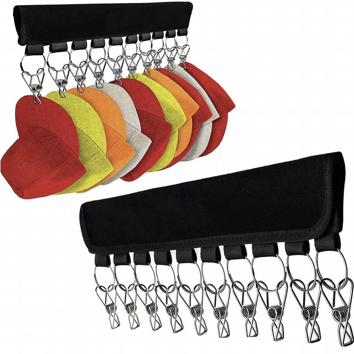 10 Clip Closet Hat Hanger Storage Organiser | StorageOZ