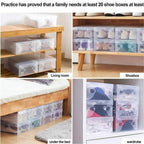 20 Pcs Clear Shoe Storage Box Organiser Set | StorageOZ