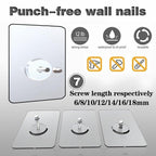 10 Pcs Punch Free Adhesive Screw Hook Set | StorageOZ