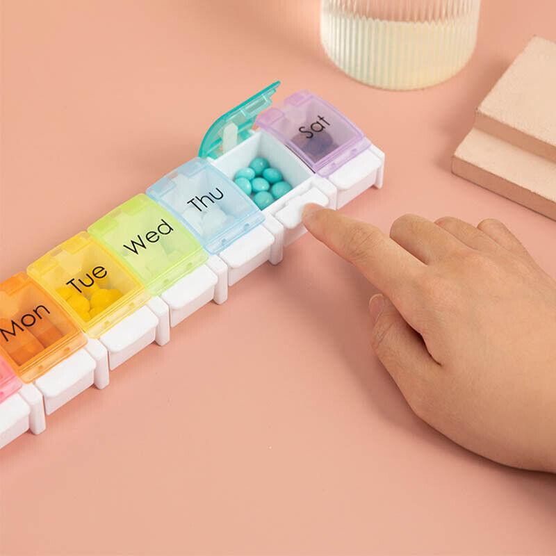 7 Day Colour Coded Pill Storage Organiser Box | StorageOZ