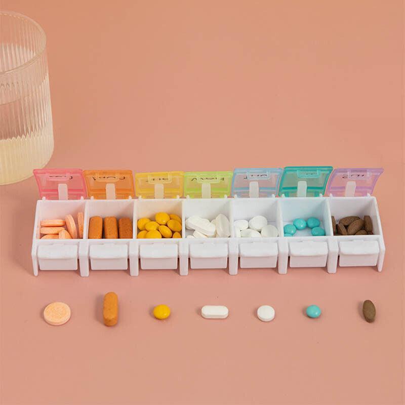 7 Day Colour Coded Pill Storage Organiser Box | StorageOZ