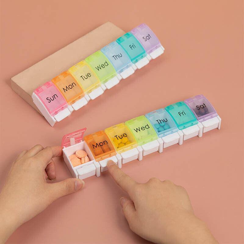 7 Day Colour Coded Pill Storage Organiser Box | StorageOZ