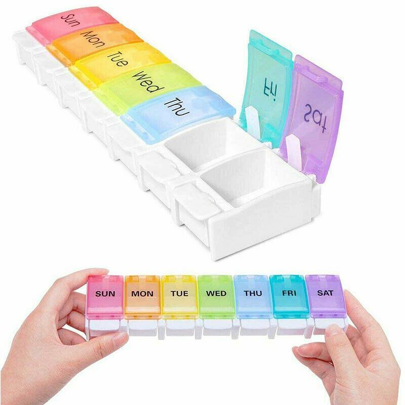 7 Day Colour Coded Pill Storage Organiser Box | StorageOZ