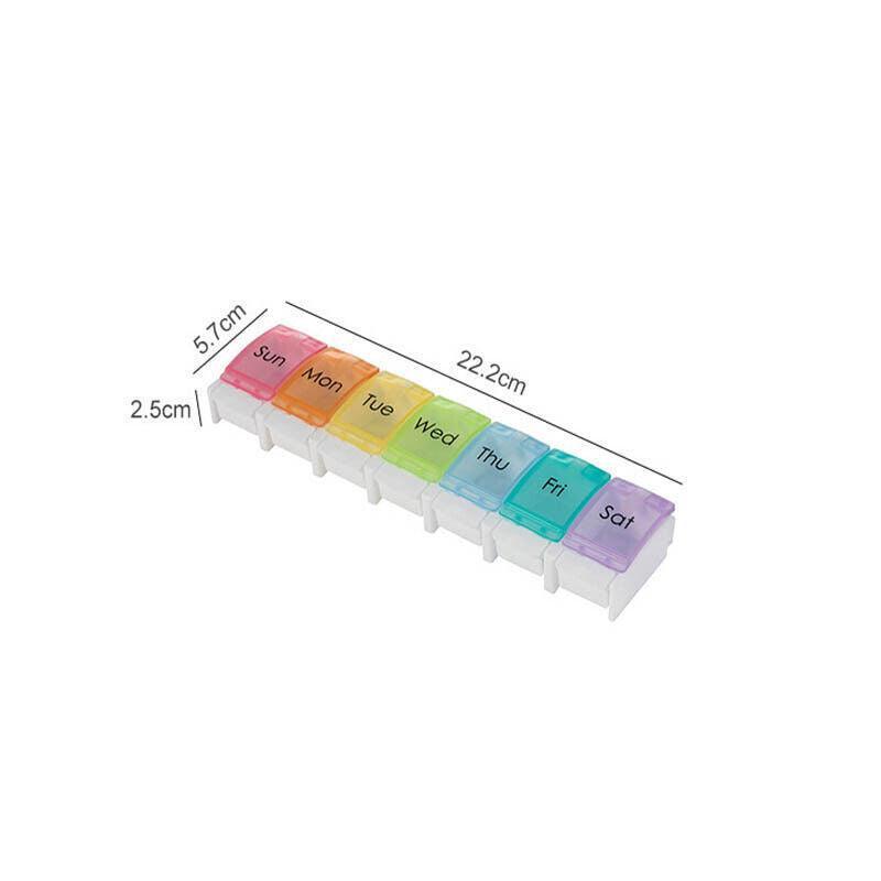 7 Day Colour Coded Pill Storage Organiser Box | StorageOZ