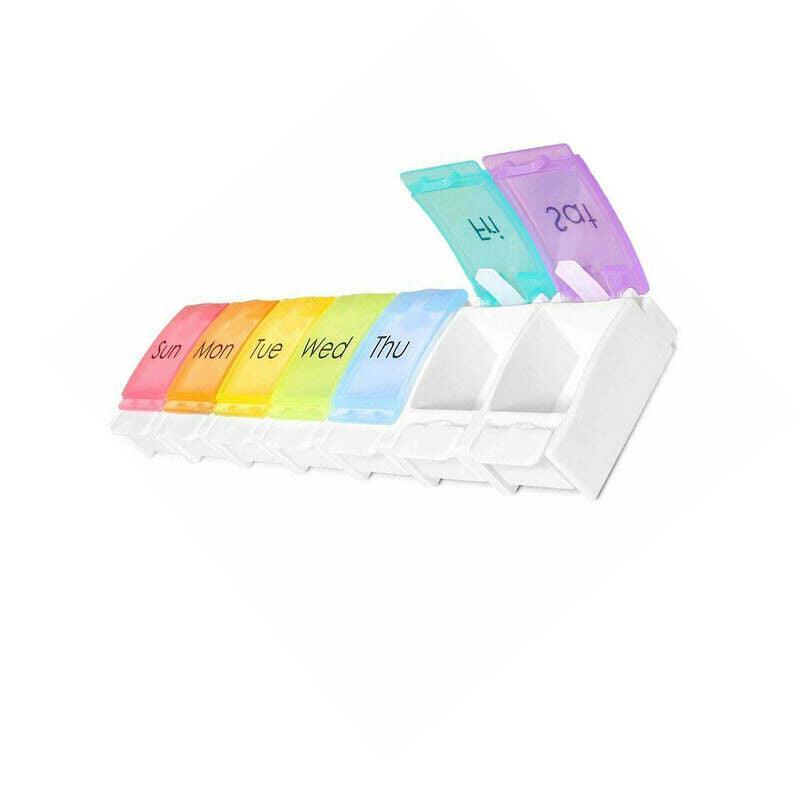 7 Day Colour Coded Pill Storage Organiser Box | StorageOZ