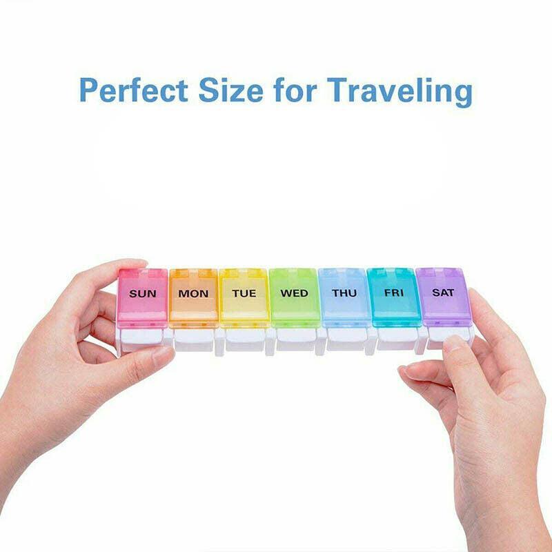 7 Day Colour Coded Pill Storage Organiser Box | StorageOZ