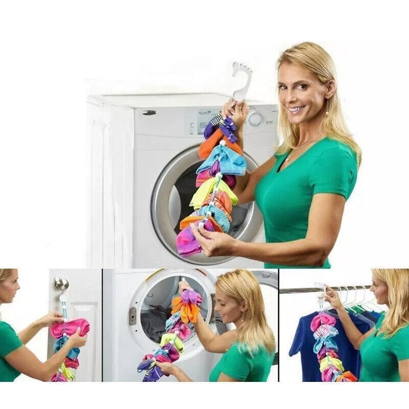 Sock Tidy Clips with Rope in Three Colours | StorageOZ