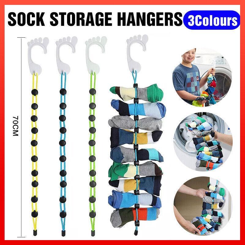 Sock Tidy Clips with Rope in Three Colours | StorageOZ