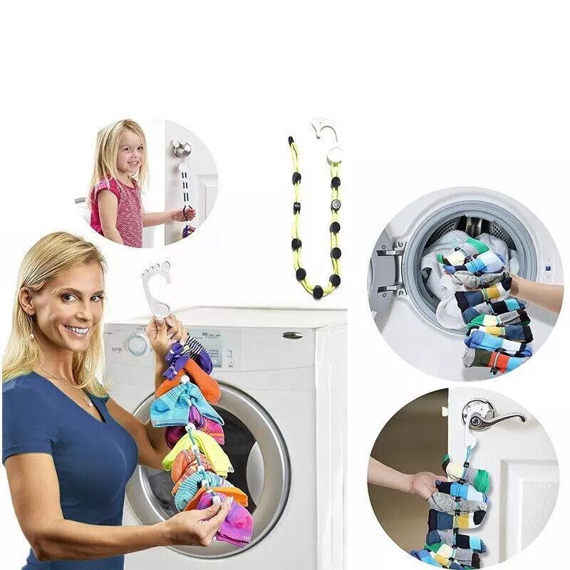 Sock Tidy Clips with Rope in Three Colours | StorageOZ
