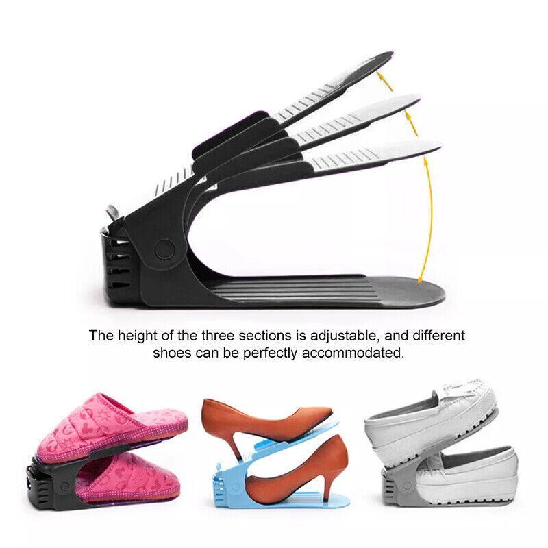 20 Pcs Adjustable Shoe Rack Tray Organiser | StorageOZ
