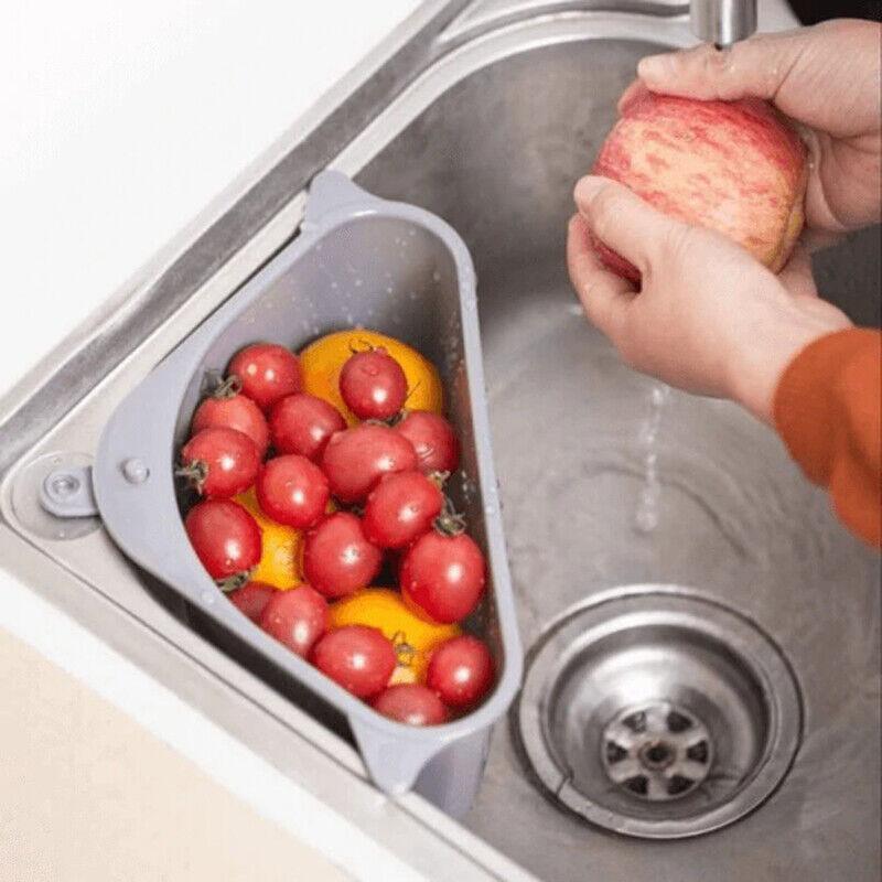 Triangle Sink Drain Basket with Suction Cup | StorageOZ