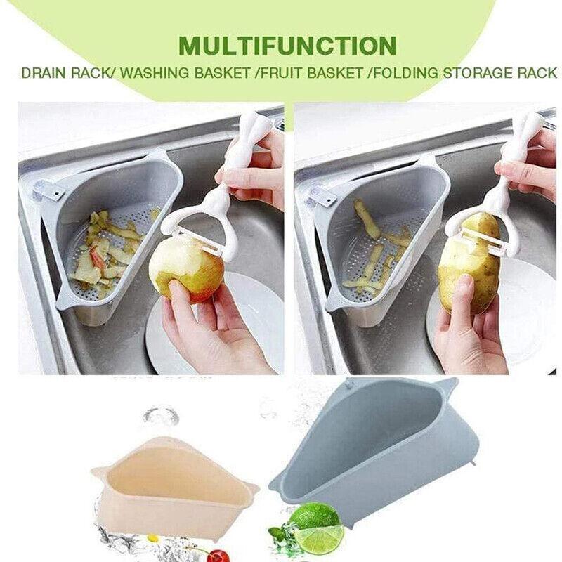 Triangle Sink Drain Basket with Suction Cup | StorageOZ