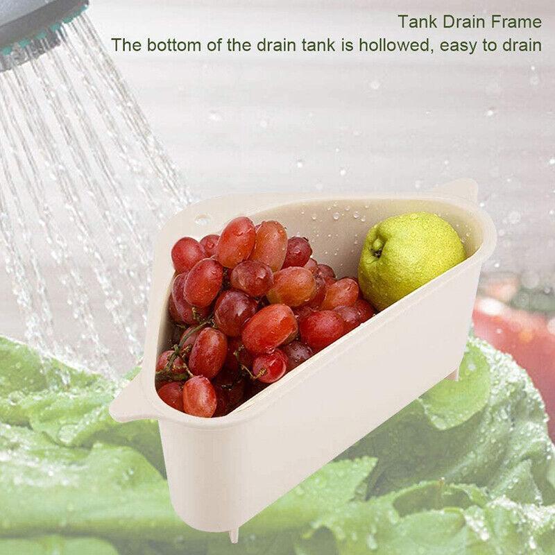 Triangle Sink Drain Basket with Suction Cup | StorageOZ