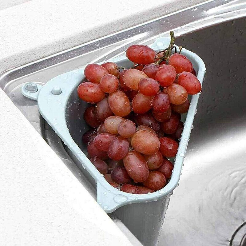 Triangle Sink Drain Basket with Suction Cup | StorageOZ