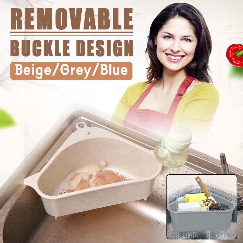 Triangle Sink Drain Basket with Suction Cup | StorageOZ