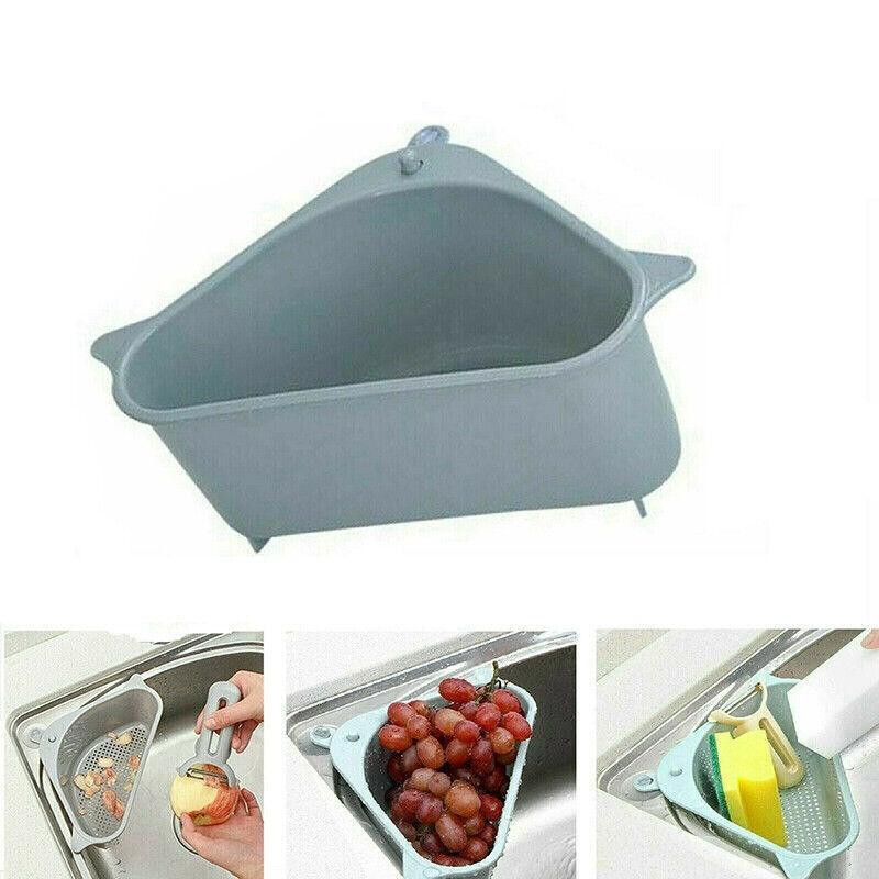 Triangle Sink Drain Basket with Suction Cup | StorageOZ