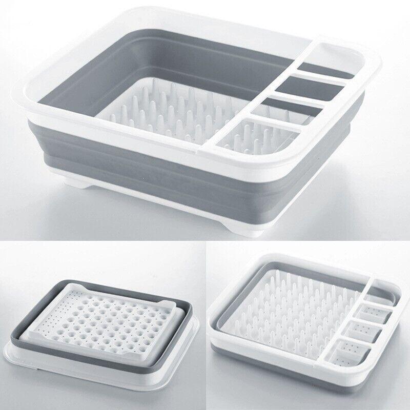 10L Collapsible Dish Drainer with Cutlery Cup | StorageOZ