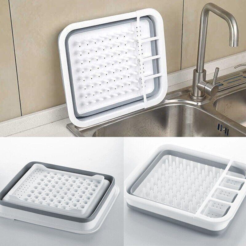 10L Collapsible Dish Drainer with Cutlery Cup | StorageOZ