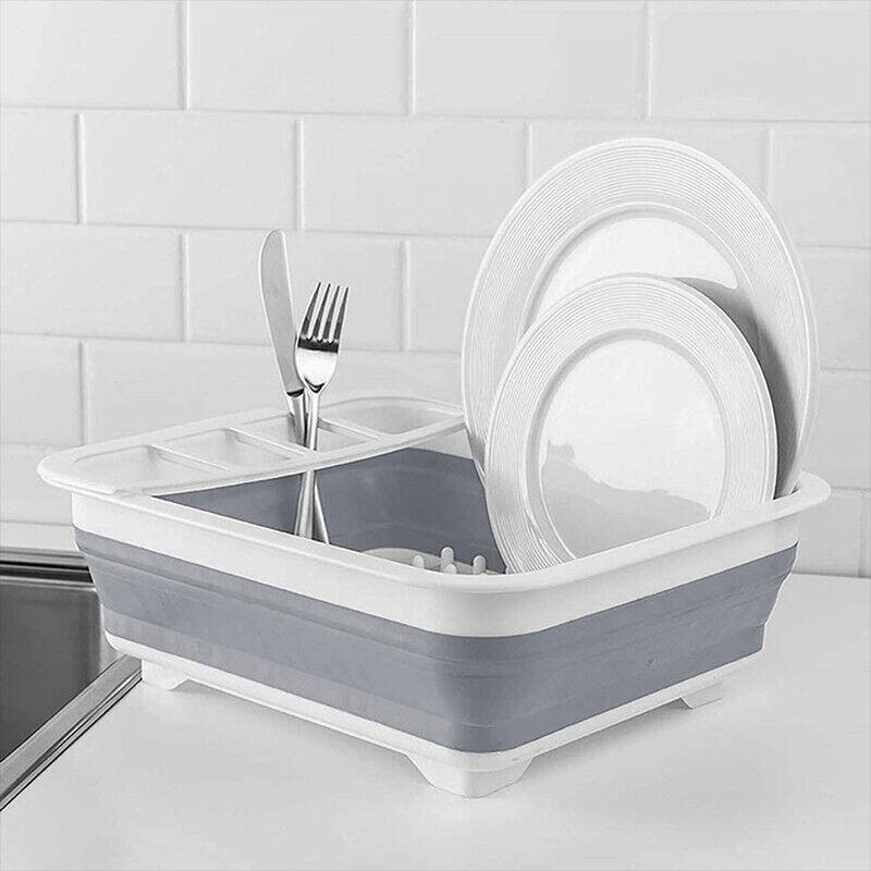 10L Collapsible Dish Drainer with Cutlery Cup | StorageOZ