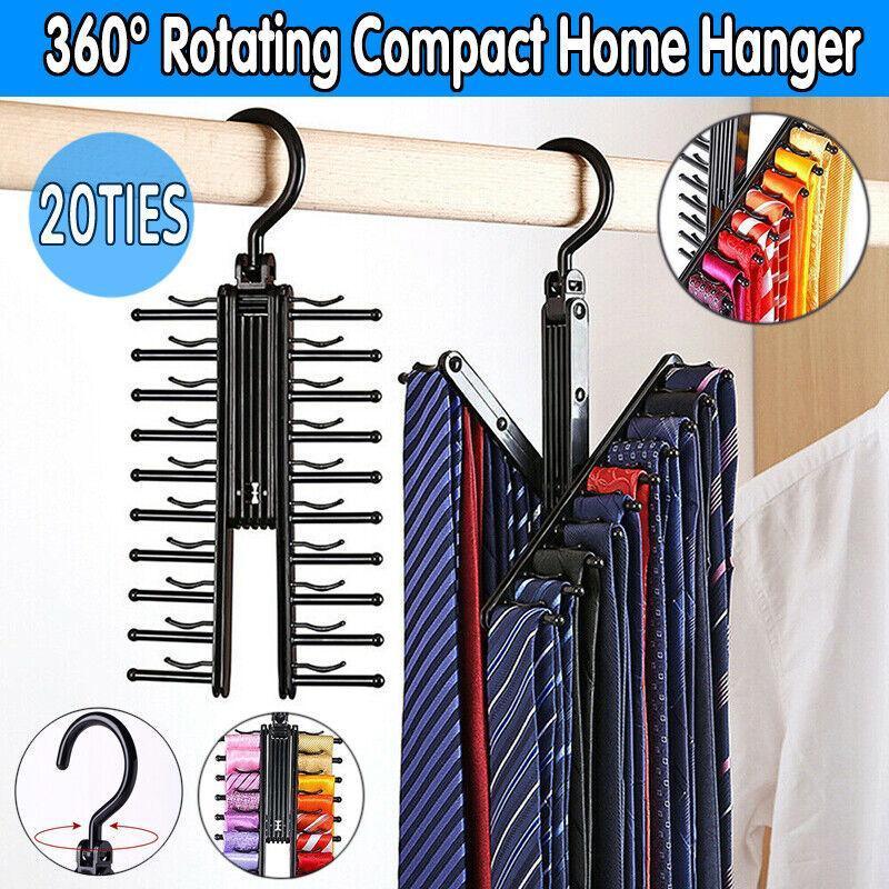 360 Rotating Tie Hanger Holds 20 Accessories | StorageOZ