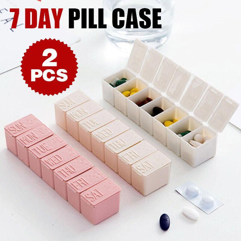 7 Day Portable Medicine Box Three Colours | StorageOZ