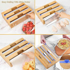 Bamboo Wrap Dispenser Box in Two Drawer Sizes | StorageOZ