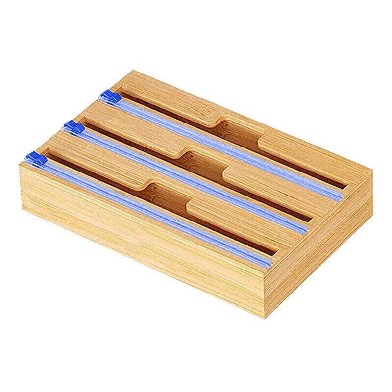 Bamboo Wrap Dispenser Box in Two Drawer Sizes | StorageOZ